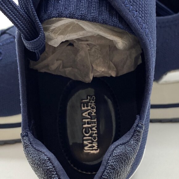 Michael Kors Monique Knit Trainer SF Stretch Knit Nacy Women's US 9 -43F1MQFSAD - Picture 4 of 4